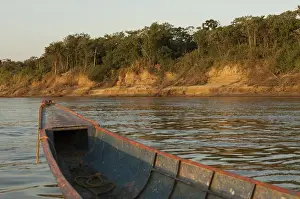 Venezuela Prints: Orinoco River & local canoe, 110km north of Puerto Ayacucho