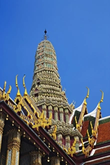 Grand Palace Prints: Ornate columns and spire, Grand Palace, Bangkok, Thailand