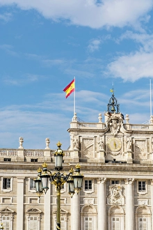 Madrid Prints: Ornate light lantern at the royal palace of Madrid, Spain