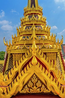 Images Dated 25th April 2024: Ornate spire, Loha Prasat, Wat Ratchanatdaram
