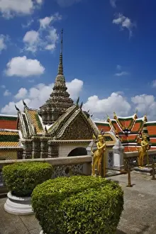 Grand Palace Prints: Ornate structure, Wat Phra Kaeo, Bangkok, Thailand
