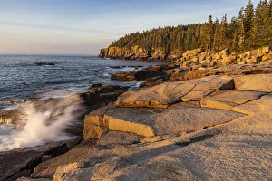 Otter Cliffs at sunrise in Acadia National Park, Maine, USA