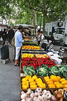 Outdoor market in Lyon, France