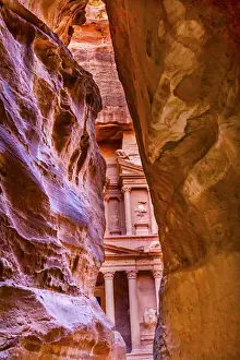 Sandstone Prints: Outer Siq Rose Red Pink Treasury Afternoon Petra Jordan Petra Jordan