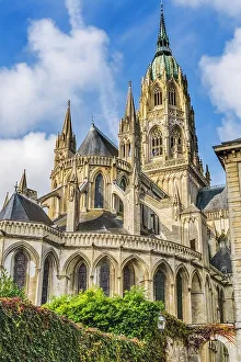 Normandy Prints: Outside, Bayeux Cathedral, Bayeux