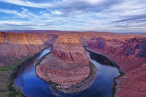 Navajo Prints: Overlook at Horseshoe Bend on the Colorado River near Page, Arizona, USA