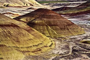 Overlook, Painted Hills, John Day Fossil Beds, Mitchell, Oregon, USA