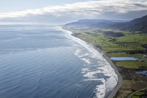Images Dated 9th July 2007: Pakiroa Beach, near Punakaiki, West Coast, South Island, New Zealand - aerial