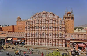City Palace Prints: Palace of the Winds (Hawa Mahal), Jaipur, India, built by Maharaja Sawai Pratap Singh