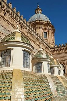 Prints of Palermo, Sicily. Cathedral of Palermo, built in 1104 this famous cathedral embodies the unique Arab-Norman Style architecture Images Dated 2024 December: Palermo, Sicily. Cathedral of Palermo