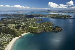 Images Dated 20th April 2007: Palm Beach, Waiheke Island, Auckland, North Island, New Zealand - Aerial