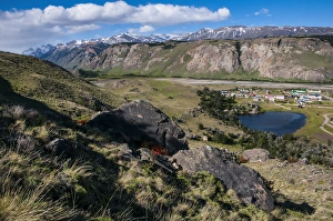 Terrain Prints: Panorama of the Unesco world heritage sight El Chalten, Argentina, South America