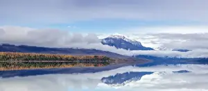 Images Dated 31st October 2012: Panoramic of Lake McDonlad in late autumn in Glacier National Park, Montana, USA