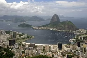 A panoramic view of Rio de Janeiro and Sugarloaf Peak, Brazil