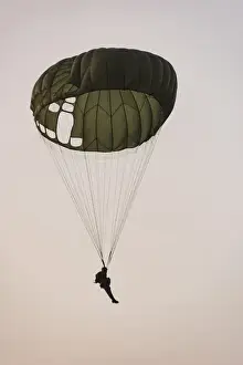 Exercise Prints: Paratrooper Military parachutists Georgetown GUYANA South America