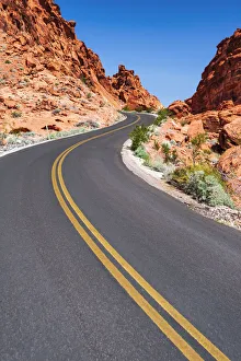 Prints of Park scenic byway, Valley of Fire State Park, Nevada, USA Images Dated 2019 December: Park scenic byway, Valley of Fire State Park, Nevada, USA