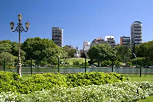 Parks along Avenida Libertador Buenos Aires, Argentina. argentina, south america
