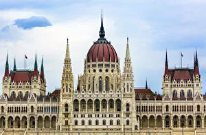 Hungarian Prints: Parliament Building Budapest Hungary. Parliament Building built betwwn 1885 to 1904