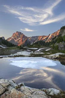Subalpine Prints: Partially thawed tarn, Yellow Aster Butte Basin
