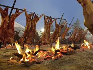 Lamb Prints: Patagonian / Argentine way of preparing lamb; here for a countryside food festival