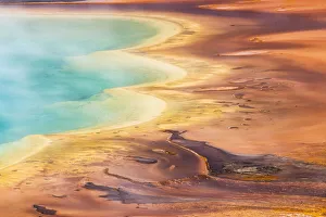 Pattern in bacterial mat of Grand Prismatic spring, Midway Geyser Basin
