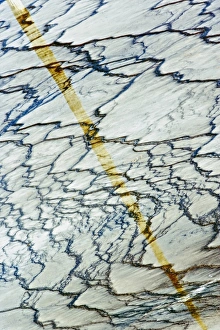 Images Dated 1st September 2005: Pattern in bacterial mat around perimeter of Grand Prismatic Spring, Midway Geyser Basin