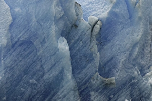 Chile Prints: Pattern of blue ice, Grey Glacier, Gray Lake, Torres del Paine National Park, Chile