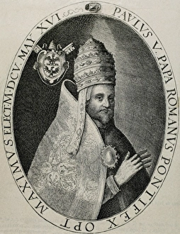 Miter Prints: Paul V (1552-1621). Italian pope (1605-21)