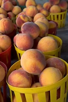 Peaches being sold at a fruit stand near Albany, Georgia