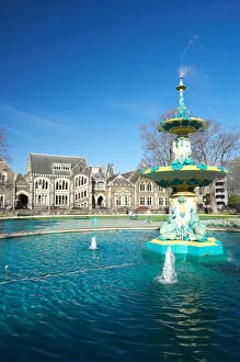 Peacock Fountain, Botanic Gardens, Christchurch, South Island, New Zealand