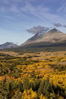 Images Dated 26th September 2018: Peak fall color at Marias Pass in Glacier National Park, Montana, USA