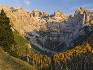 Images Dated 14th August 2020: Peaks of Dolomiti di Brenta high above Val d Agola Dolomiti di Brenta