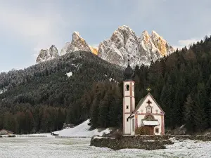 Saint Prints: The peaks of the Geisler mountain range (Gruppo delle Odle) in valley Villnoess during autumn