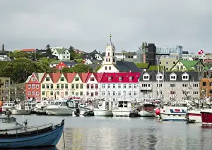 Images Dated 21st June 2016: Peninsula Tinganes with old town, government district and the western harbour. Torshavn