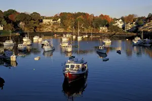 Cove Prints: Perkins Cove, Ogunquit, ME. Fishing Boats. Sunrise