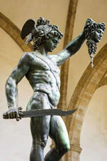 Europe Collection: Perseus and Medusa statue at Loggia dei Lanzi, Florence, Tuscany, Italy
