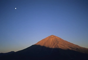 Arequipa Prints: Peru, Andes, Volcan Misti with moon, volcano above Arequipa, 5825 meters