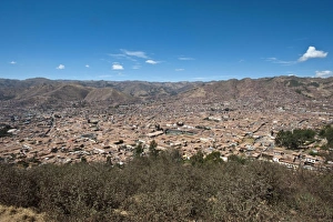 Images Dated 19th October 2009: Peru, Cusco. Areial view of Cusco and surrounding valley