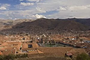 Peru, Cusco, View of city of Cusco