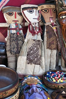 Images Dated 17th October 2009: Peru, Urubamba. Knitted dolls at the arts and craft market