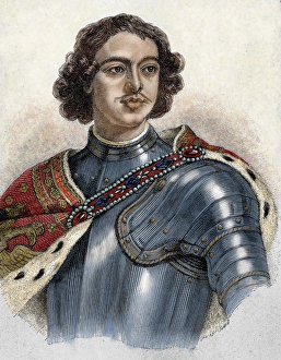 Dynasty Prints: Peter I the Great (1672-1725). Tsar of Russia (1682-1725)