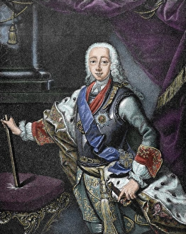 Russia Prints: Peter III of Russia (Kiel Castle, 1728-Rops, 1762). Duke of Holstein (Charles Peter