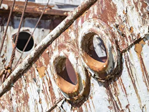Ship Prints: Petrel whale catcher. Grytviken Whaling Station, open to visitors, but most walls