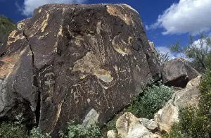 Rock Art Prints: Petroglyphs that the Hohokam carved into stone at the White Tank Mountain Regional