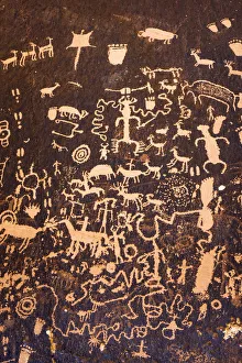 State Park Prints: Petroglyphs at Newspaper Rock State Park, Utah