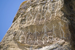 Images Dated 27th May 2010: Petroglyphs, Qobustan, UNESCO World Heritage Site, Azerbaijan