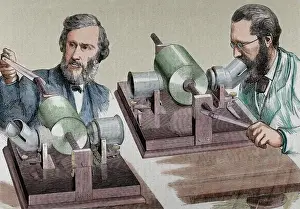 Beard Prints: Phonograph. Created in 1877 by Thomas Alva Edison (Milan, Ohio, 1847-West Orange, 1931)