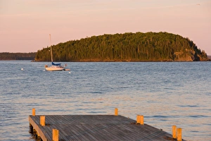 Relaxed Prints: Pier in Bar Harbor Maine USA