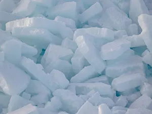 Greenland Collection: Pile of ice floes on the shore of Disko Bay during winter, West Greenland, Denmark