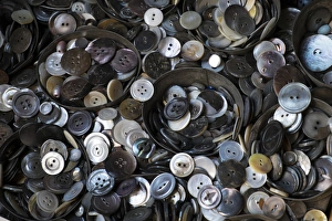 Images Dated 6th September 2015: Pile of old buttons, New York City, New York, USA